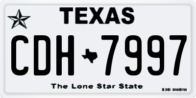 TX license plate CDH7997