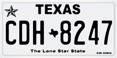 TX license plate CDH8247