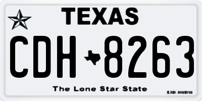 TX license plate CDH8263