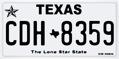 TX license plate CDH8359
