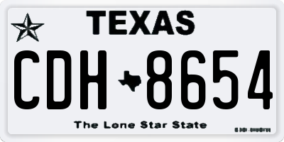 TX license plate CDH8654