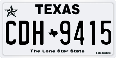 TX license plate CDH9415