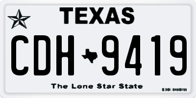 TX license plate CDH9419