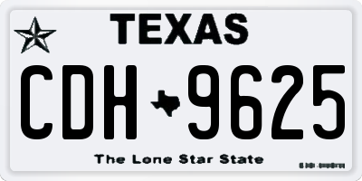 TX license plate CDH9625