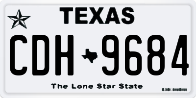 TX license plate CDH9684