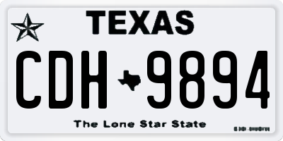TX license plate CDH9894