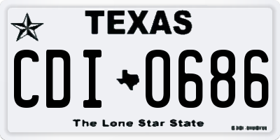 TX license plate CDI0686