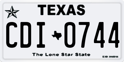 TX license plate CDI0744