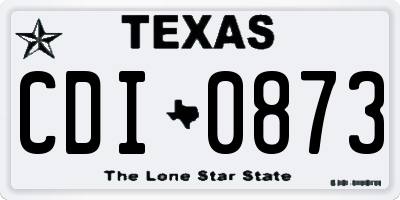 TX license plate CDI0873