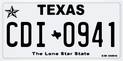 TX license plate CDI0941