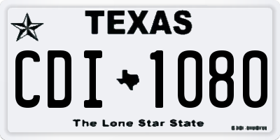 TX license plate CDI1080
