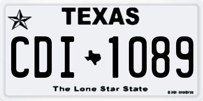 TX license plate CDI1089