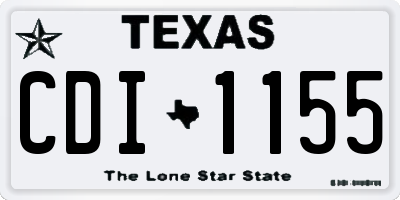 TX license plate CDI1155