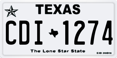TX license plate CDI1274
