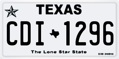 TX license plate CDI1296