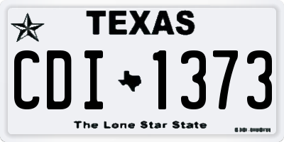 TX license plate CDI1373
