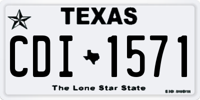 TX license plate CDI1571