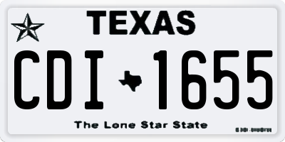 TX license plate CDI1655