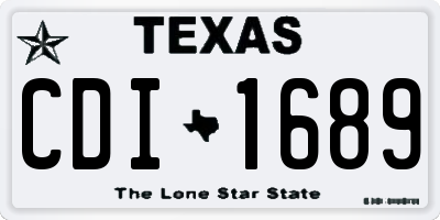 TX license plate CDI1689