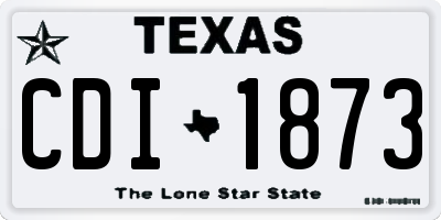 TX license plate CDI1873