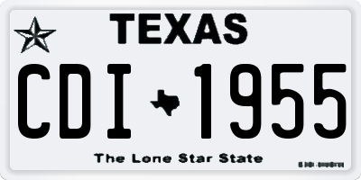 TX license plate CDI1955