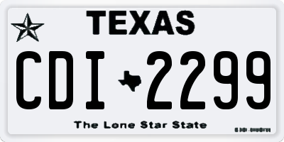 TX license plate CDI2299