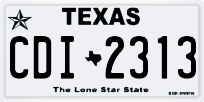 TX license plate CDI2313