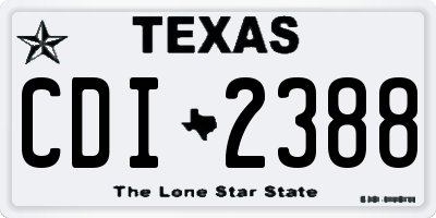 TX license plate CDI2388
