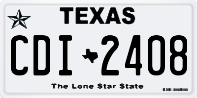 TX license plate CDI2408