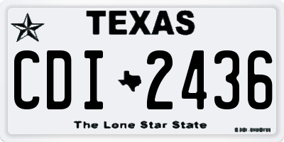 TX license plate CDI2436