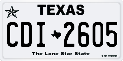 TX license plate CDI2605