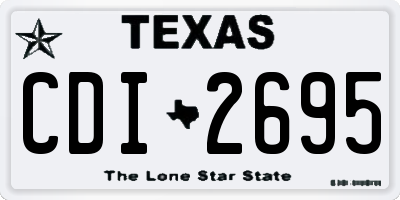 TX license plate CDI2695