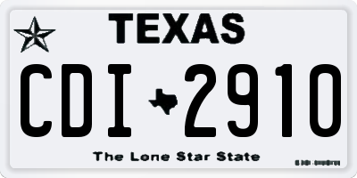 TX license plate CDI2910
