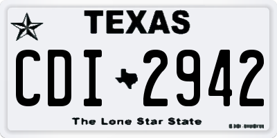 TX license plate CDI2942