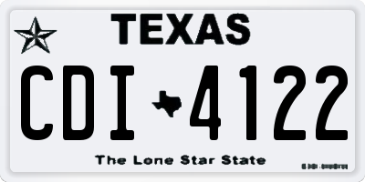 TX license plate CDI4122
