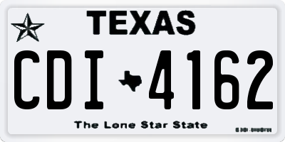 TX license plate CDI4162