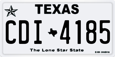 TX license plate CDI4185
