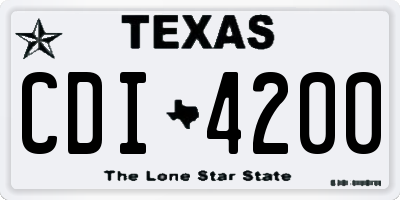 TX license plate CDI4200