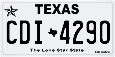 TX license plate CDI4290