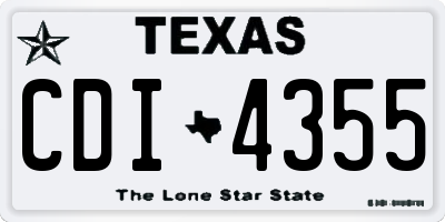 TX license plate CDI4355
