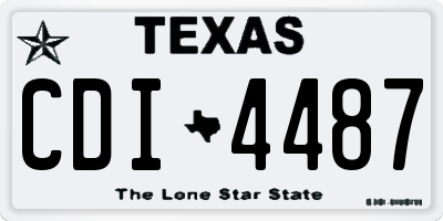 TX license plate CDI4487