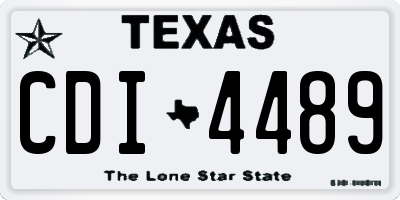 TX license plate CDI4489