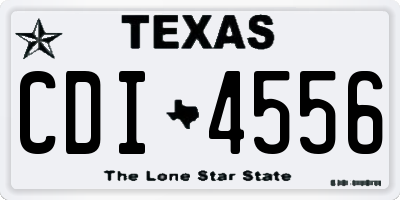 TX license plate CDI4556