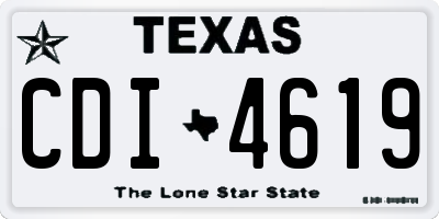 TX license plate CDI4619