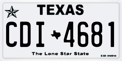 TX license plate CDI4681