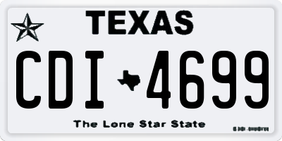 TX license plate CDI4699