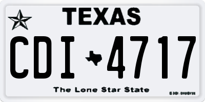 TX license plate CDI4717