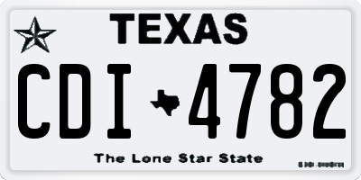 TX license plate CDI4782