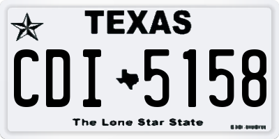 TX license plate CDI5158