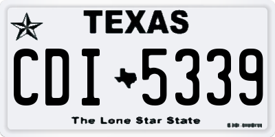 TX license plate CDI5339